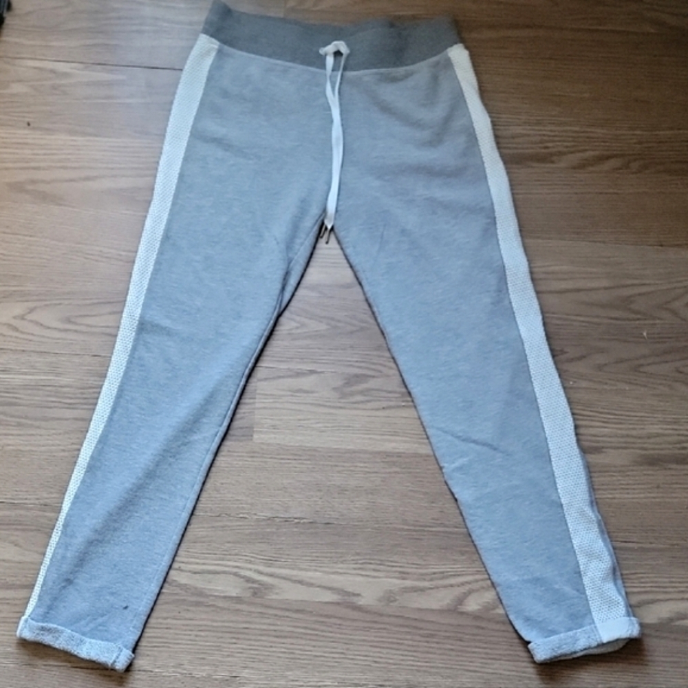 Juicy Couture Gray and White Sweatpants with Tapered Ankles